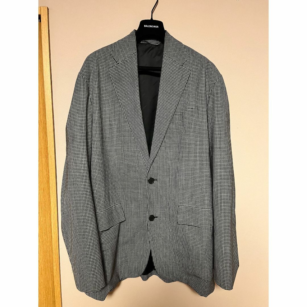 BALENCIAGA - BALENCIAGA オーバーサイズ テーラード チェック BALENCIAGA - BALENCIAGA オーバーサイズ テーラード チェック