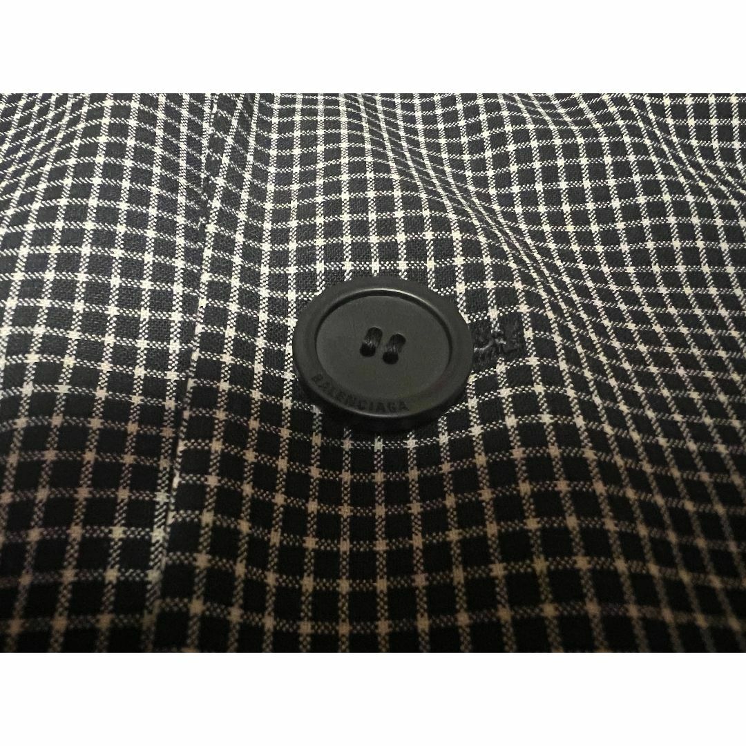 BALENCIAGA - BALENCIAGA オーバーサイズ テーラード チェック BALENCIAGA - BALENCIAGA オーバーサイズ テーラード チェック