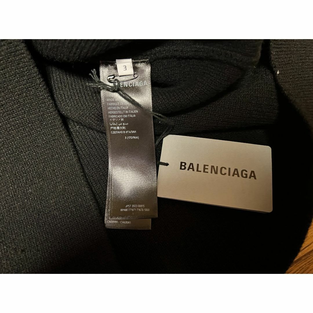 BALENCIAGA - BALENCIAGA ニット カーディガン ブラック BALENCIAGA - BALENCIAGA ニット カーディガン ブラック