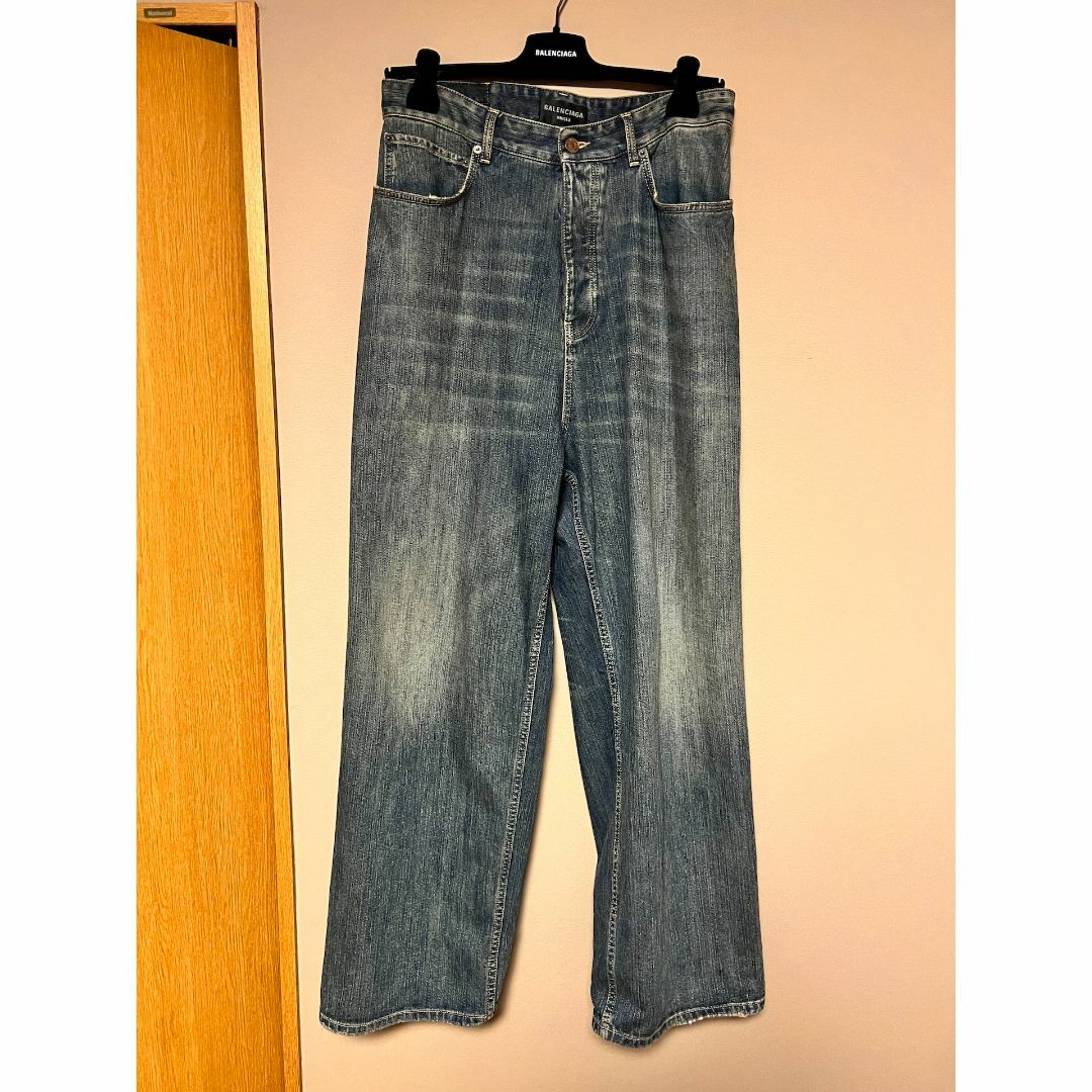 BALENCIAGA - BALENCIAGA ダメージ加工 バギー ジーンズ デニム BALENCIAGA - BALENCIAGA ダメージ加工 バギー ジーンズ デニム