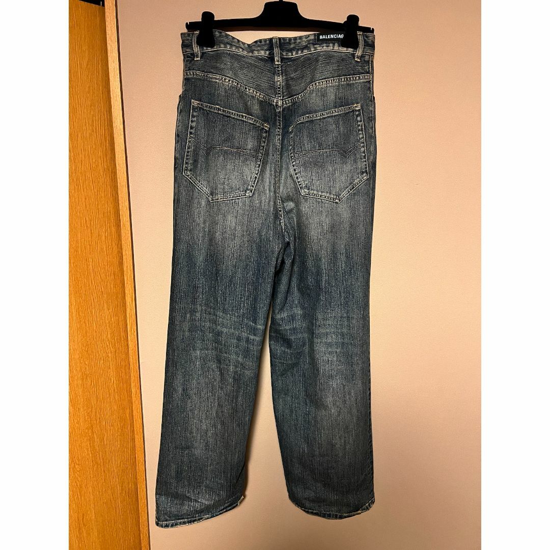 BALENCIAGA - BALENCIAGA ダメージ加工 バギー ジーンズ デニム BALENCIAGA - BALENCIAGA ダメージ加工 バギー ジーンズ デニム