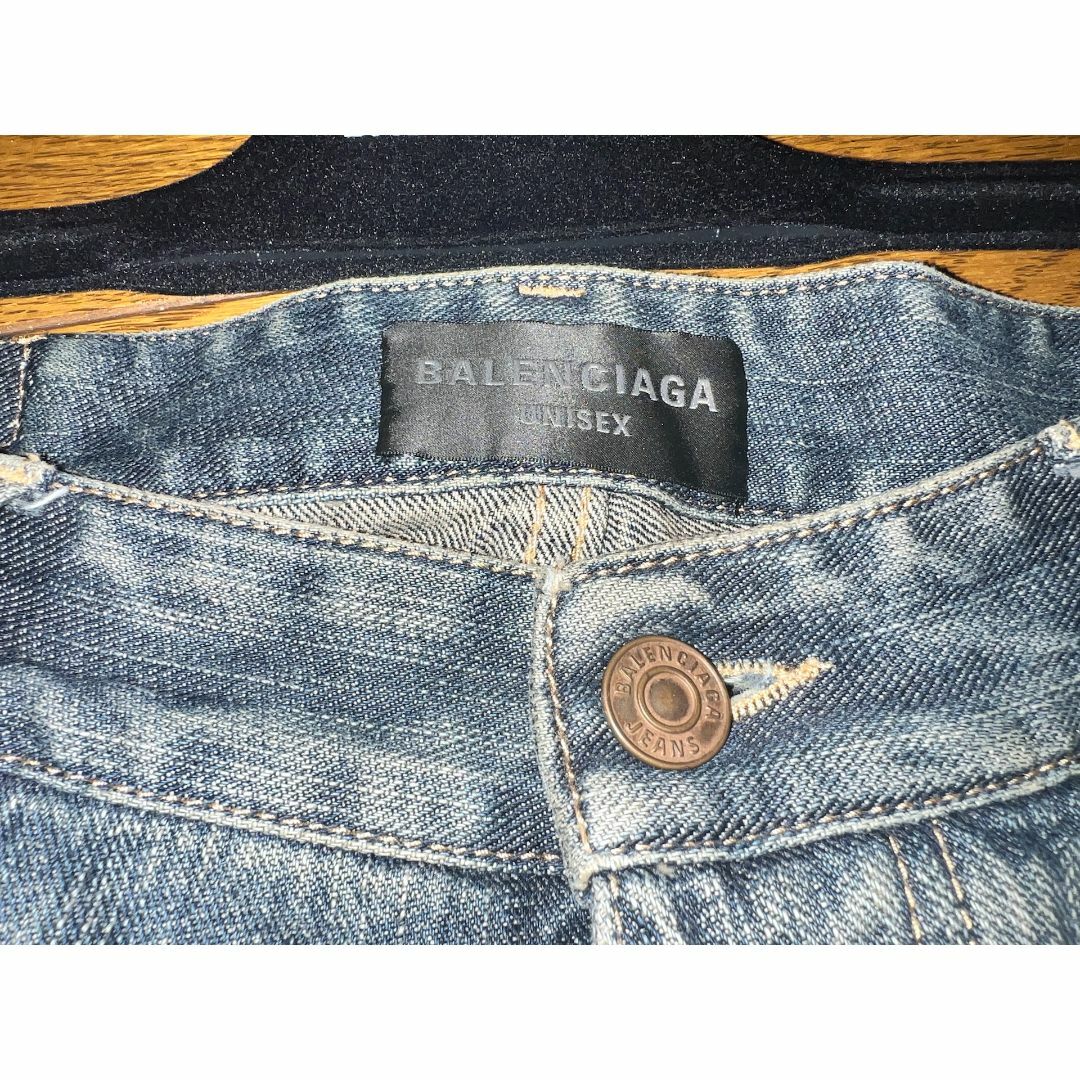 BALENCIAGA - BALENCIAGA ダメージ加工 バギー ジーンズ デニム BALENCIAGA - BALENCIAGA ダメージ加工 バギー ジーンズ デニム
