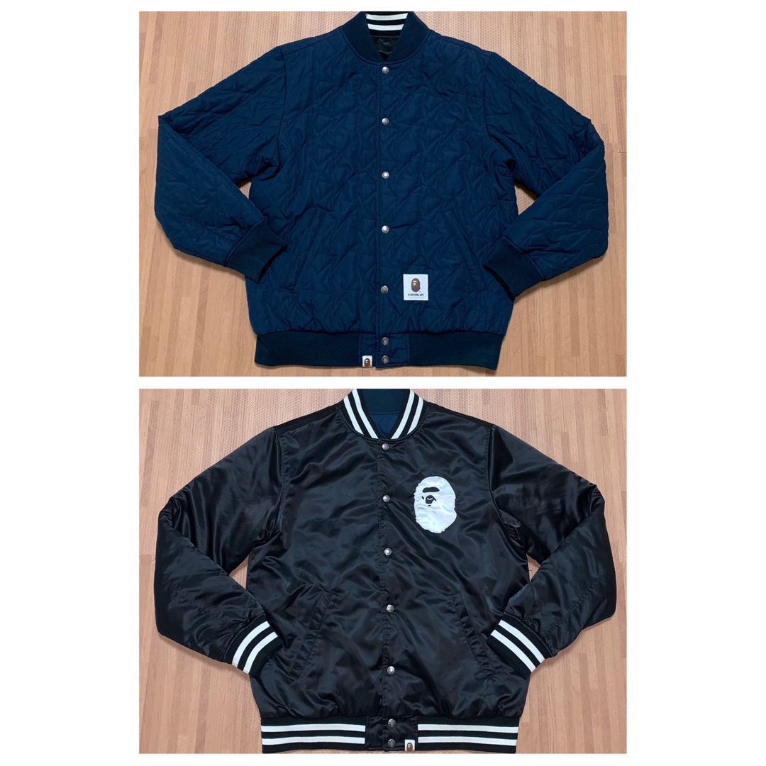A BATHING APE - ☆激レア☆ APE リバーシブル スタジャン L A BATHING APE - ☆激レア☆ APE リバーシブル スタジャン L