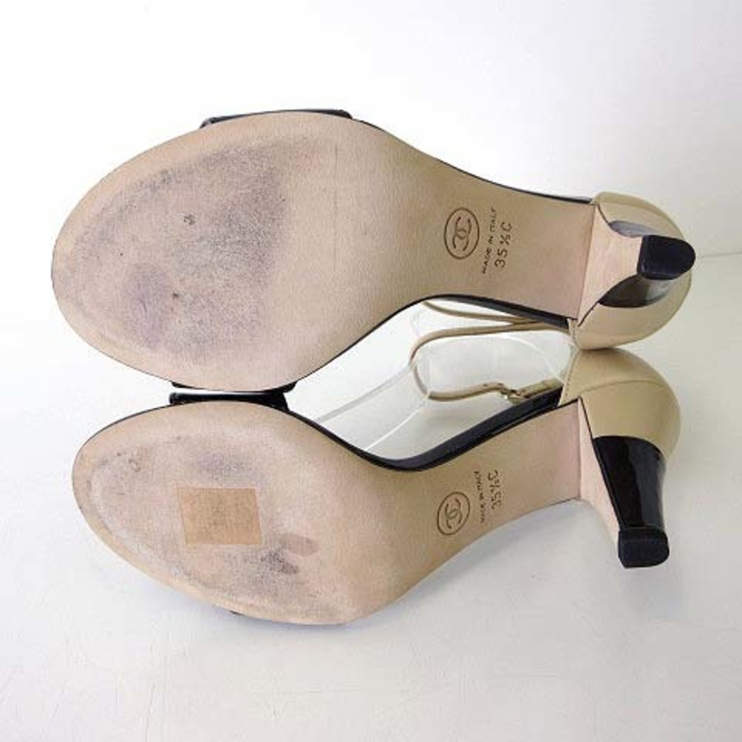 CHANEL - シャネル 18C パンプス ヒールサンダル カメリア 35.5 CHANEL - シャネル 18C パンプス ヒールサンダル カメリア 35.5