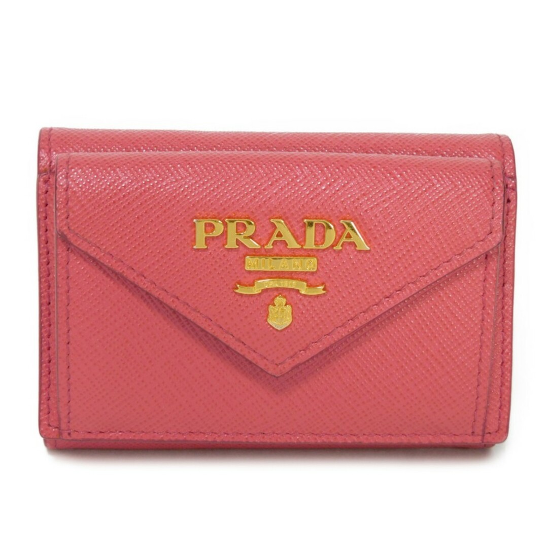 PRADA - PRADA プラダ サフィアーノ ミニ ウォレット ピンク PRADA - PRADA プラダ サフィアーノ ミニ ウォレット ピンク