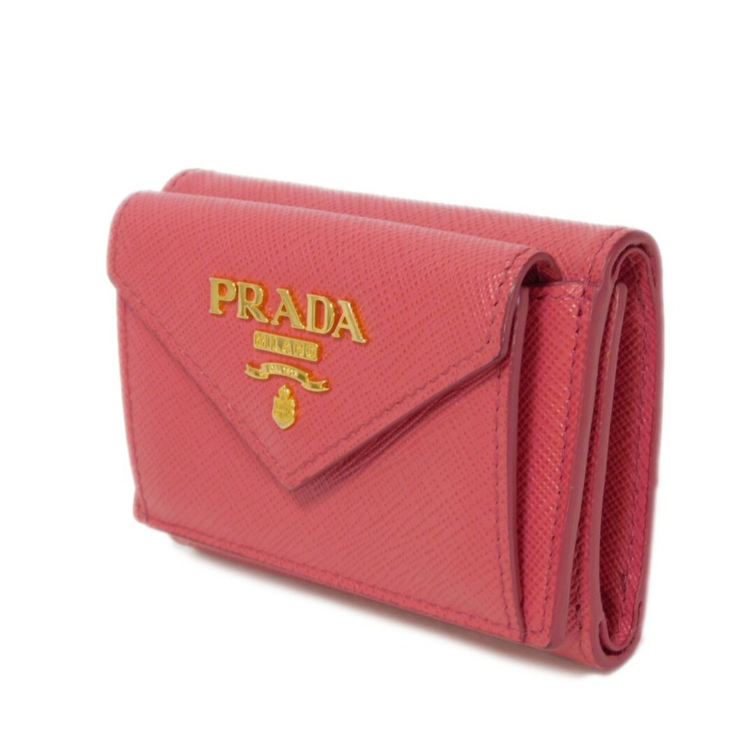 PRADA - PRADA プラダ サフィアーノ ミニ ウォレット ピンク PRADA - PRADA プラダ サフィアーノ ミニ ウォレット ピンク
