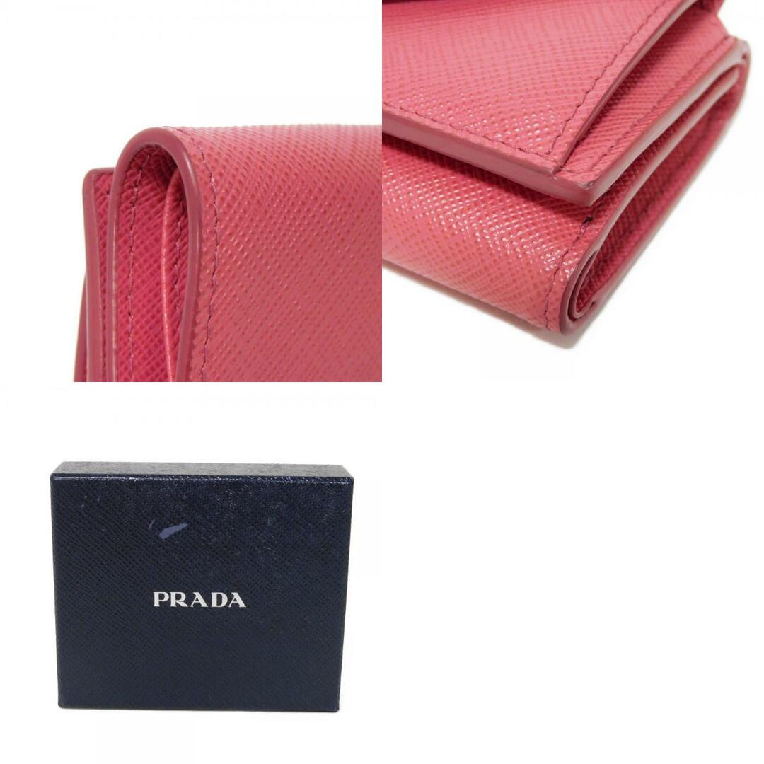 PRADA - PRADA プラダ サフィアーノ ミニ ウォレット ピンク PRADA - PRADA プラダ サフィアーノ ミニ ウォレット ピンク