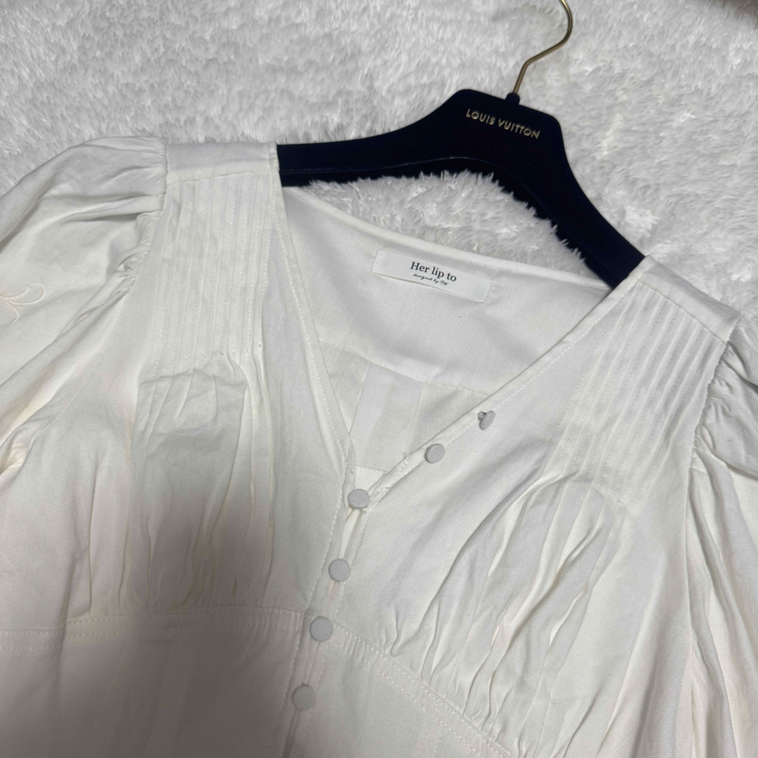 Her lip to - Her lip to Jacaranda Linen-Blend Dress Mの通販 Her lip to - Her lip to Jacaranda Linen-Blend Dress Mの通販