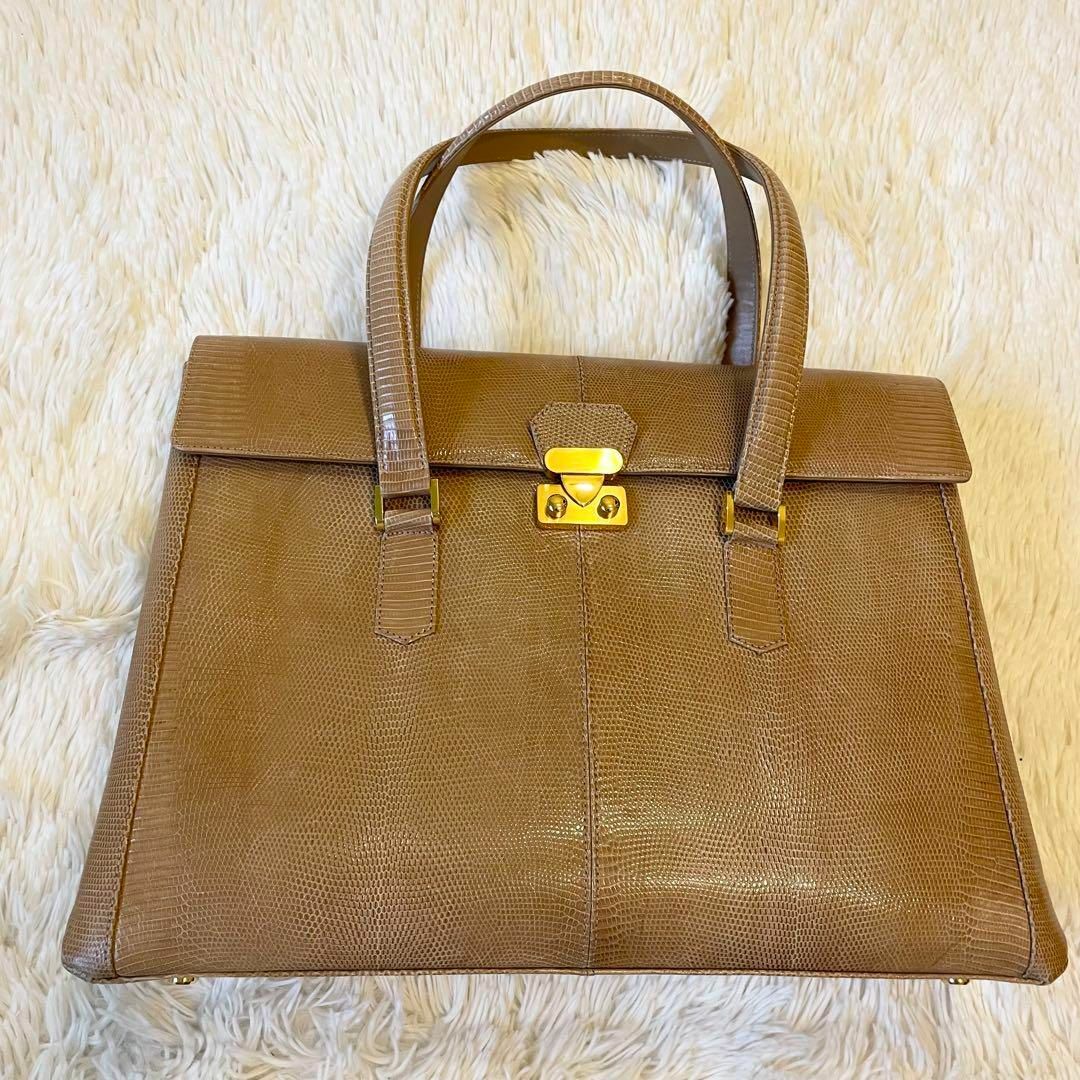 良品☆超絶極艶 リアル リザード トカゲ革 ビジネスバッグ 良品☆超絶極艶 リアル リザード トカゲ革 ビジネスバッグ