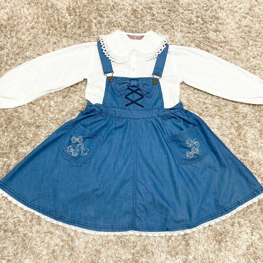 mezzo piano - メゾピアノ140 春夏物ワンピース 平成レトロ 女児 mezzo piano - メゾピアノ140 春夏物ワンピース 平成レトロ 女児