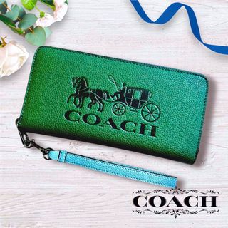 COACH OUTLET - (H) COACH コーチ 長財布 馬 馬車 ラウンド COACH OUTLET - (H) COACH コーチ 長財布 馬 馬車 ラウンド