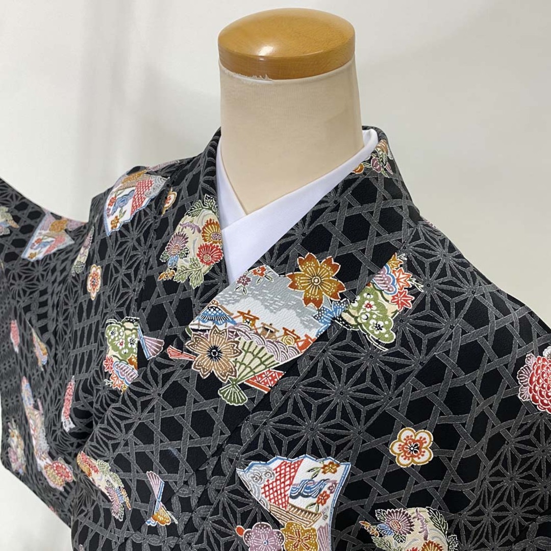 小紋 単衣 洗える着物 裄67.5 身丈162 お洒落着 普段着 小紋 単衣 洗える着物 裄67.5 身丈162 お洒落着 普段着