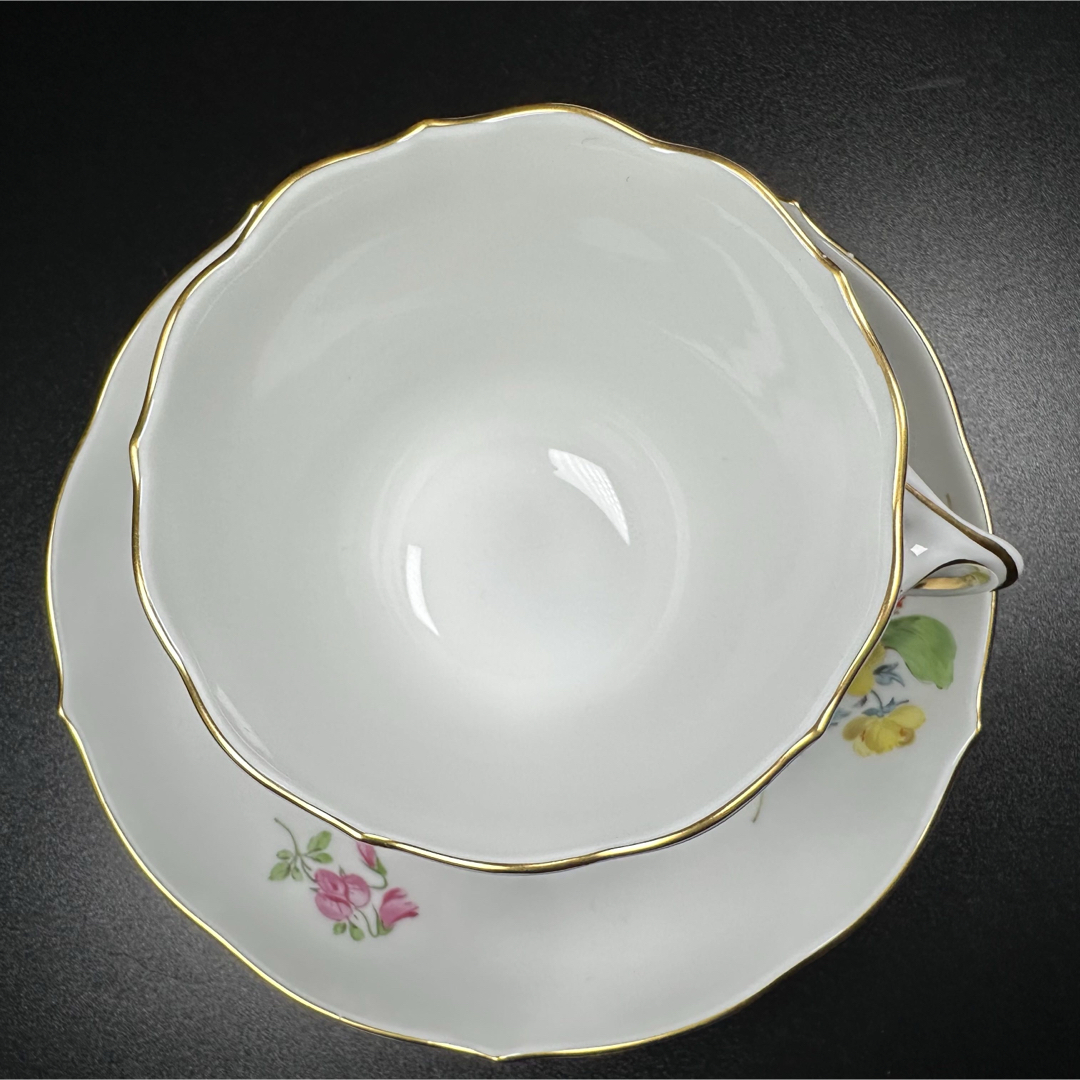 MEISSEN - 未使用 マイセン 金彩 3つ花 桜草 コーヒーカップ MEISSEN - 未使用 マイセン 金彩 3つ花 桜草 コーヒーカップ