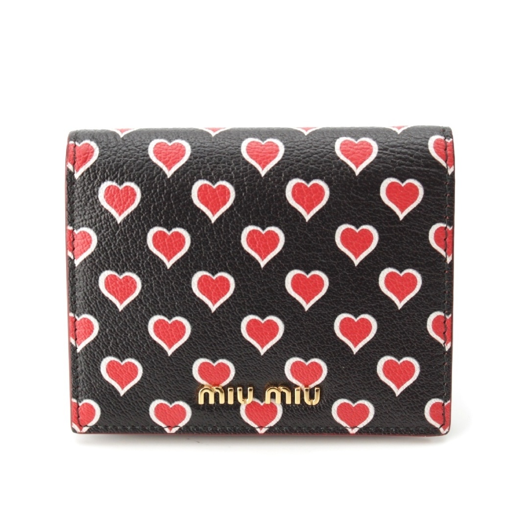 MIU MIU - ミュウミュウ レザー ロゴ ハート総柄 コインケース MIU MIU - ミュウミュウ レザー ロゴ ハート総柄 コインケース