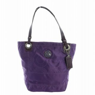 COACH - コーチ トートバッグ ハンド ナイロン レザー COACH - コーチ トートバッグ ハンド ナイロン レザー