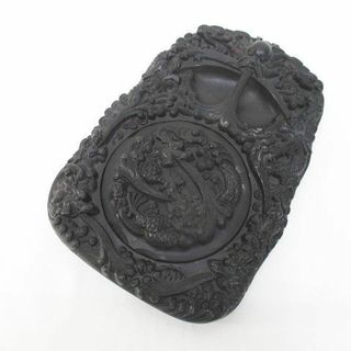 アザー(other)の硯 山西省五台山澄泥硯 唐硯 硯台 黒系 ブラック(その他)