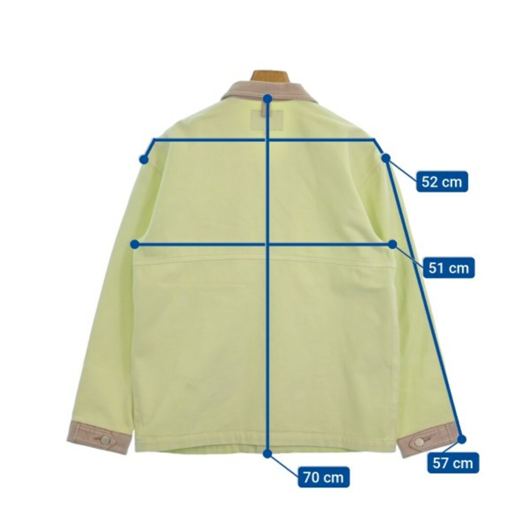 STUSSY - STUSSY ステューシー カバーオール S 黄緑 【古着 STUSSY - STUSSY ステューシー カバーオール S 黄緑 【古着