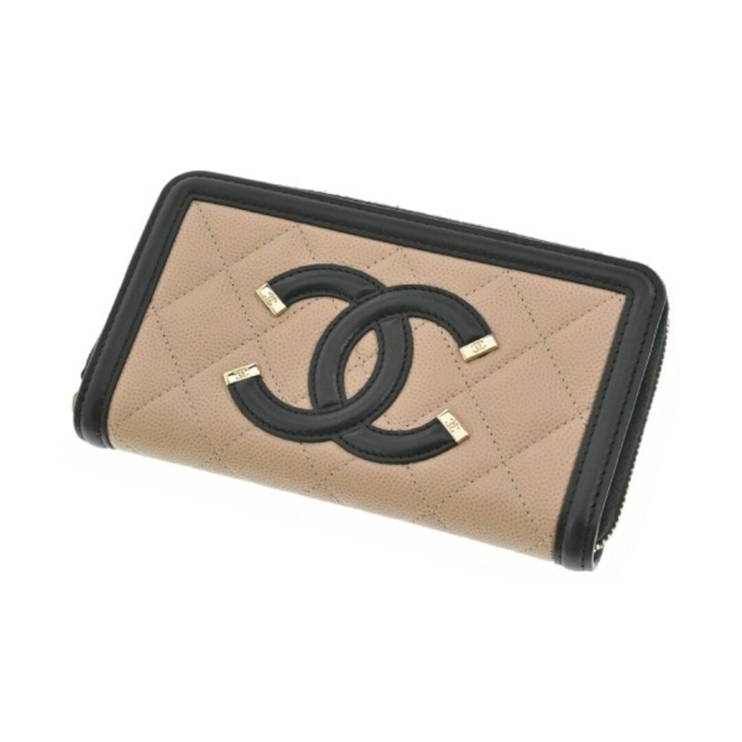 CHANEL - CHANEL シャネル 財布・コインケース - ベージュx黒 CHANEL - CHANEL シャネル 財布・コインケース - ベージュx黒