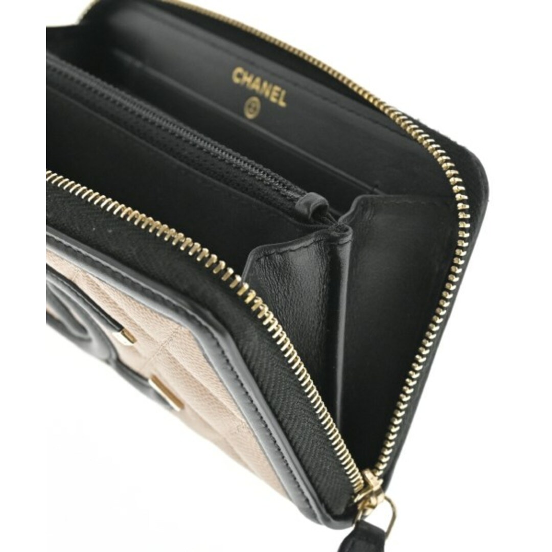 CHANEL - CHANEL シャネル 財布・コインケース - ベージュx黒 CHANEL - CHANEL シャネル 財布・コインケース - ベージュx黒