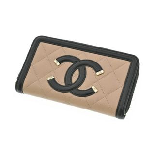 CHANEL - CHANEL シャネル 財布・コインケース - ベージュx黒 CHANEL - CHANEL シャネル 財布・コインケース - ベージュx黒