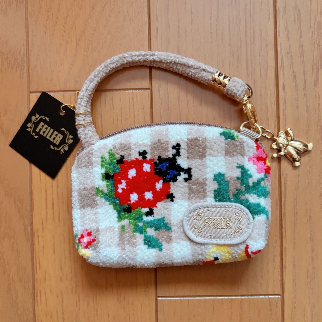 FEILER - FEILER☆ ハイジチェック ベージュ サイドポーチ 新品 FEILER - FEILER☆ ハイジチェック ベージュ サイドポーチ 新品