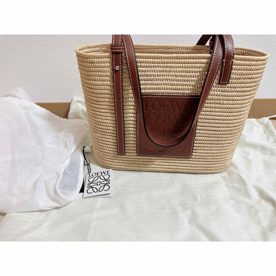 LOEWE - 美品 LOEWE スクエア バスケットバッグ スモール LOEWE - 美品 LOEWE スクエア バスケットバッグ スモール