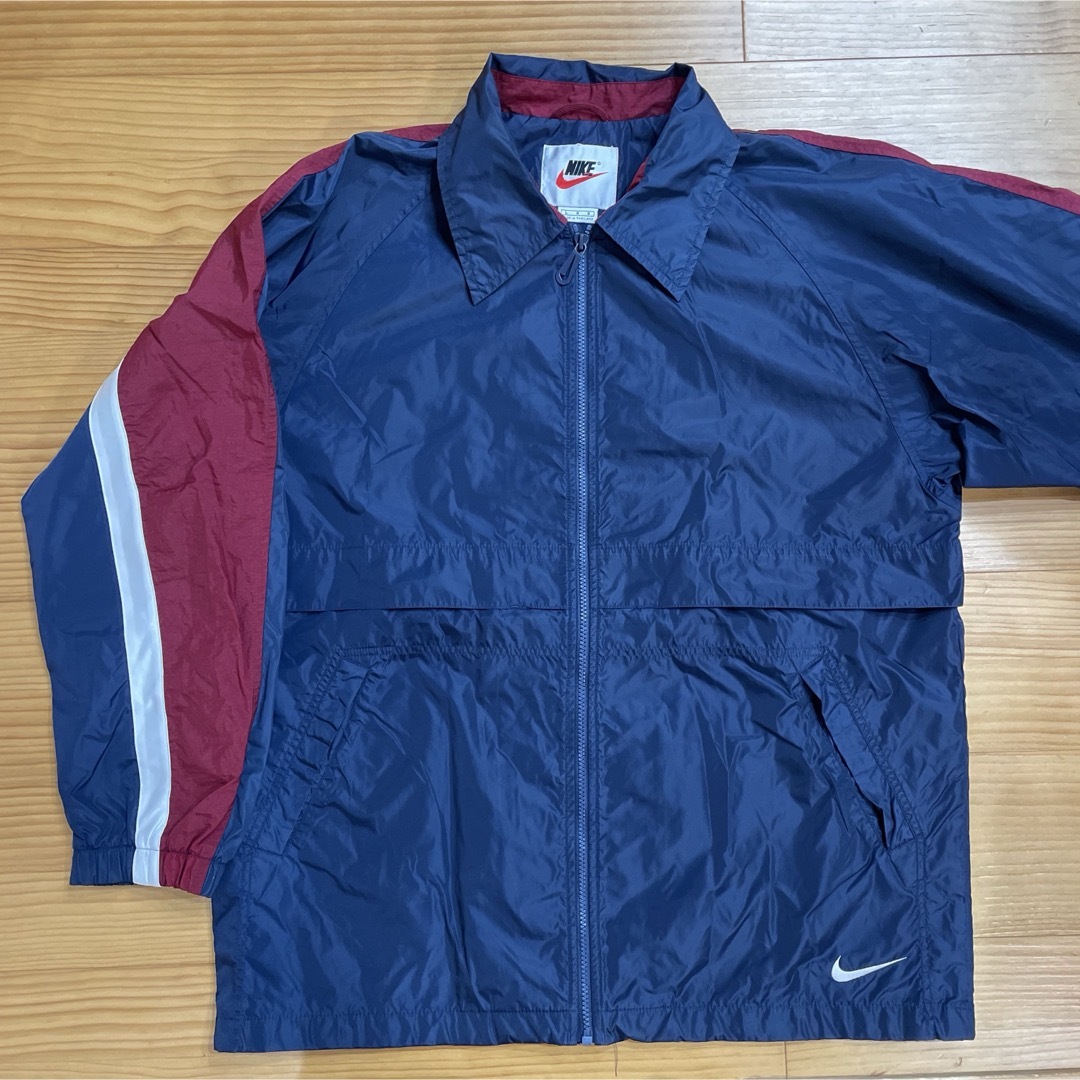 NIKE - NIKE 90s 銀タグ ナイロンジャケット 背面スウォッシュの NIKE - NIKE 90s 銀タグ ナイロンジャケット 背面スウォッシュの