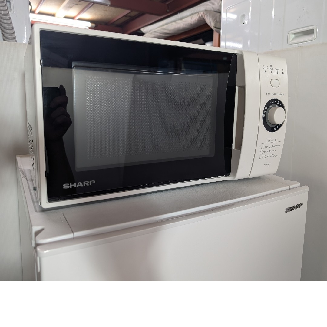 SHARP - 冷蔵庫 電子レンジ シャープホワイトセット マッド SHARP - 冷蔵庫 電子レンジ シャープホワイトセット マッド