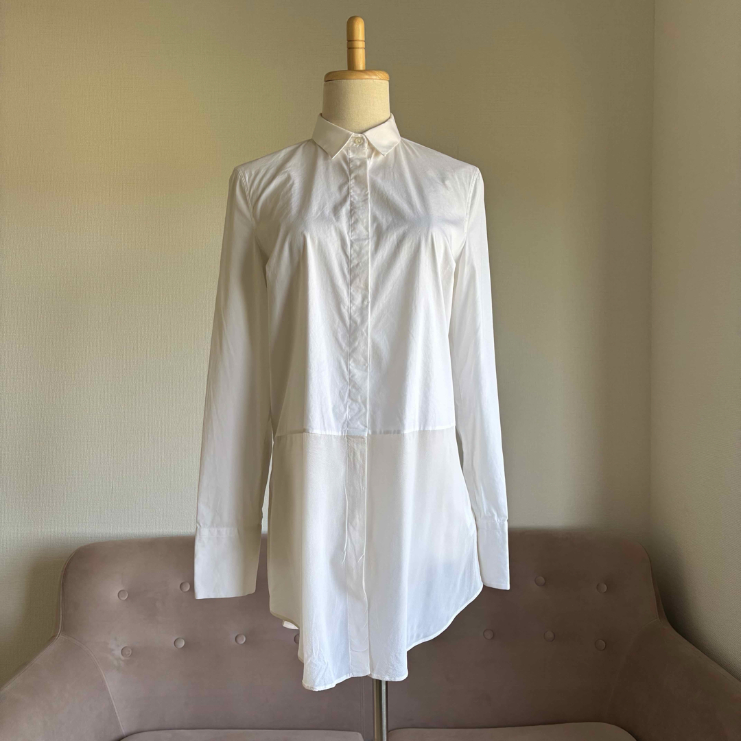 BRUNELLO CUCINELLI - ブルネロクチネリ シャツ S 比翼 綿 絹 BRUNELLO CUCINELLI - ブルネロクチネリ シャツ S 比翼 綿 絹