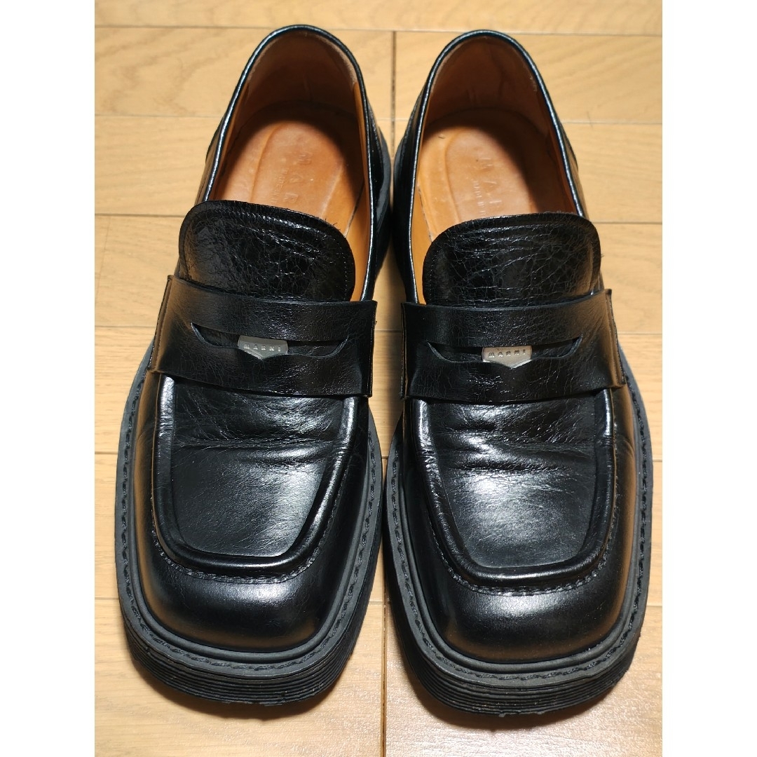 MARNI - MARNI マルニ スクエアトゥ レザーコインローファー MARNI - MARNI マルニ スクエアトゥ レザーコインローファー