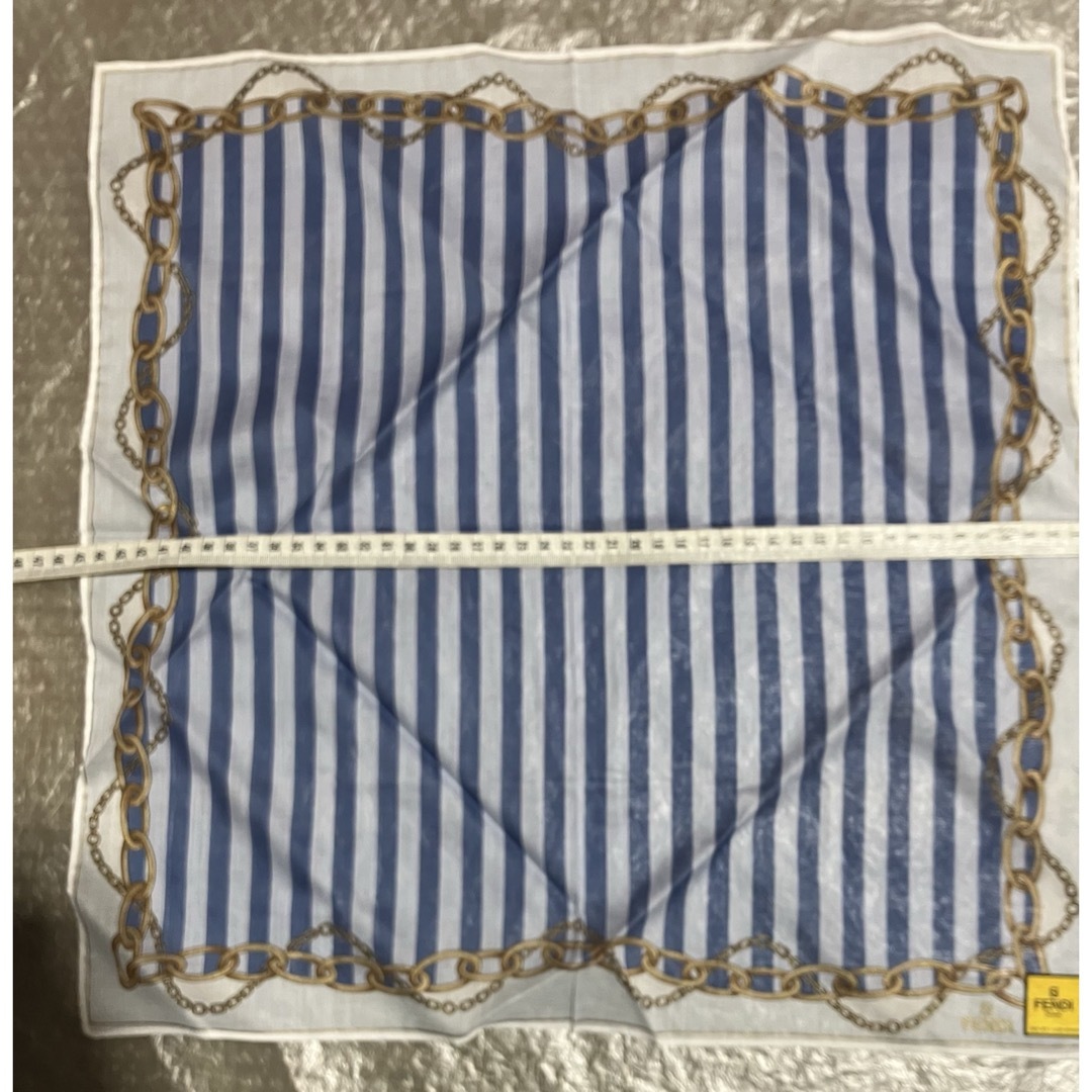 FENDI - フェンディハンカチ3枚 アート チェーン リボン ズッカ FENDI - フェンディハンカチ3枚 アート チェーン リボン ズッカ