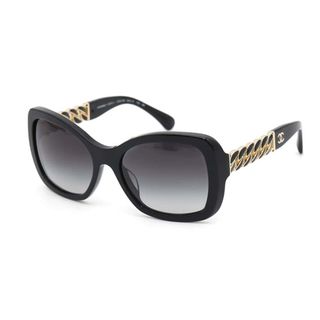 CHANEL - CHANEL シャネル サングラス ブラック ゴールド ココ CHANEL - CHANEL シャネル サングラス ブラック ゴールド ココ