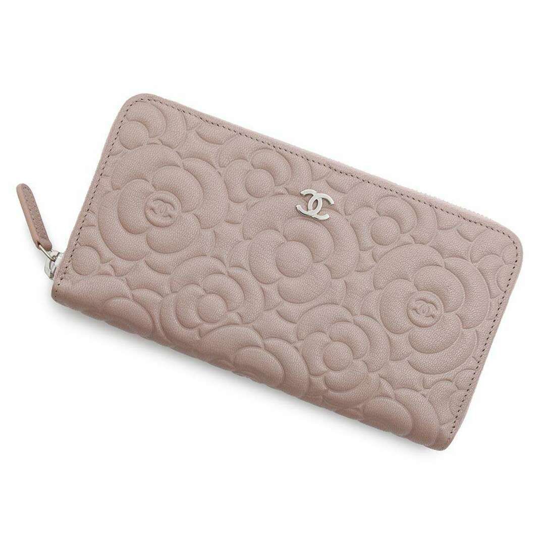 CHANEL - シャネル 長財布 カメリア ココマーク ラウンド CHANEL - シャネル 長財布 カメリア ココマーク ラウンド