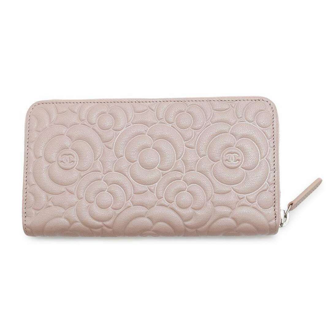 CHANEL - シャネル 長財布 カメリア ココマーク ラウンド CHANEL - シャネル 長財布 カメリア ココマーク ラウンド