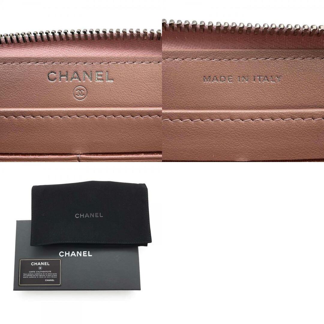 CHANEL - シャネル 長財布 カメリア ココマーク ラウンド CHANEL - シャネル 長財布 カメリア ココマーク ラウンド