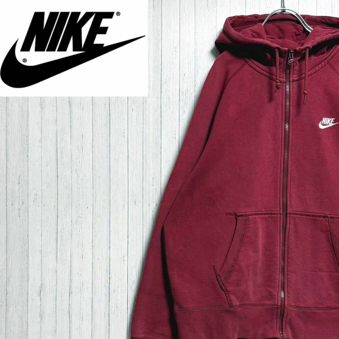 NIKE - NIKE ナイキ パーカー スウェット ジップアップ 刺繍ロゴ NIKE - NIKE ナイキ パーカー スウェット ジップアップ 刺繍ロゴ