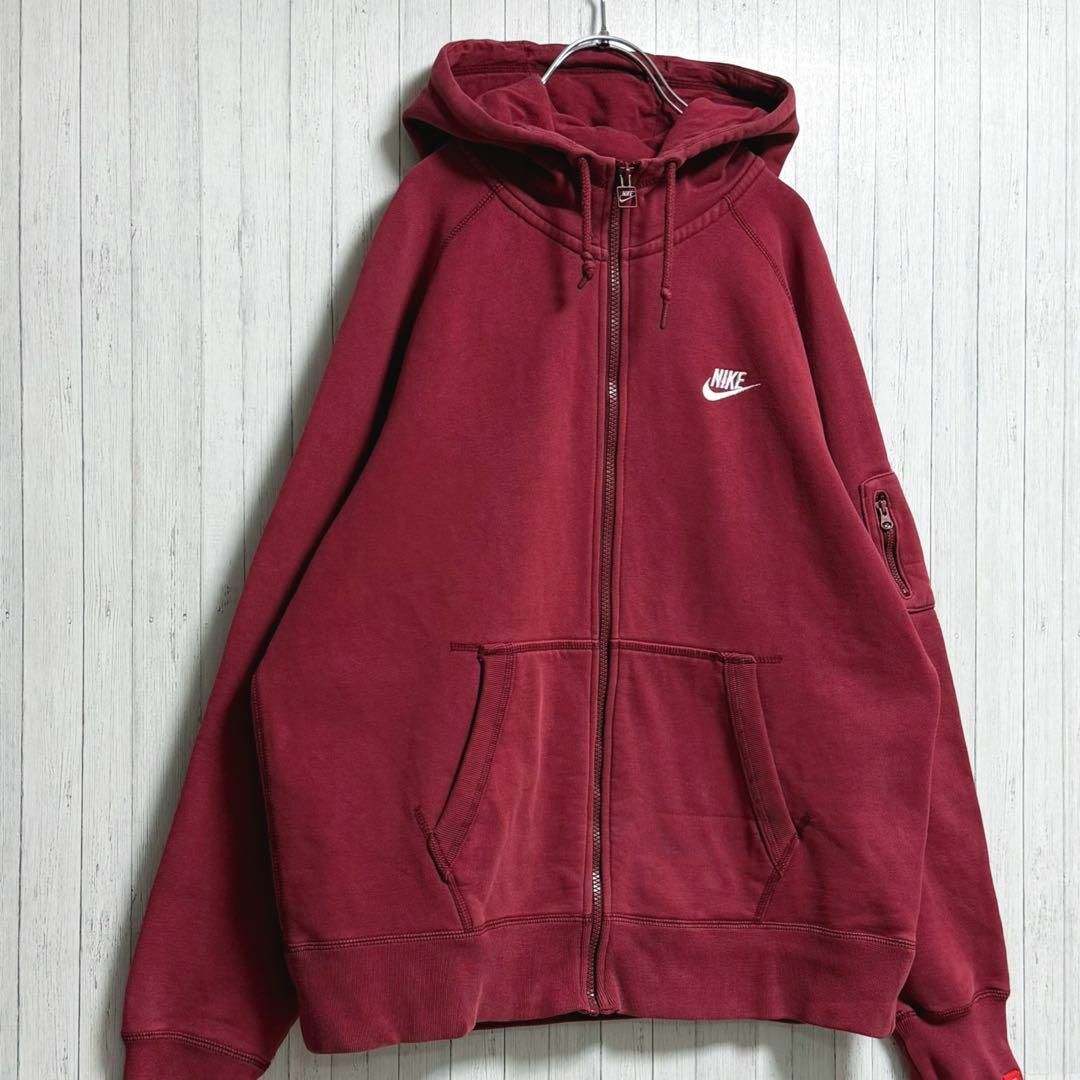 NIKE - NIKE ナイキ パーカー スウェット ジップアップ 刺繍ロゴ NIKE - NIKE ナイキ パーカー スウェット ジップアップ 刺繍ロゴ