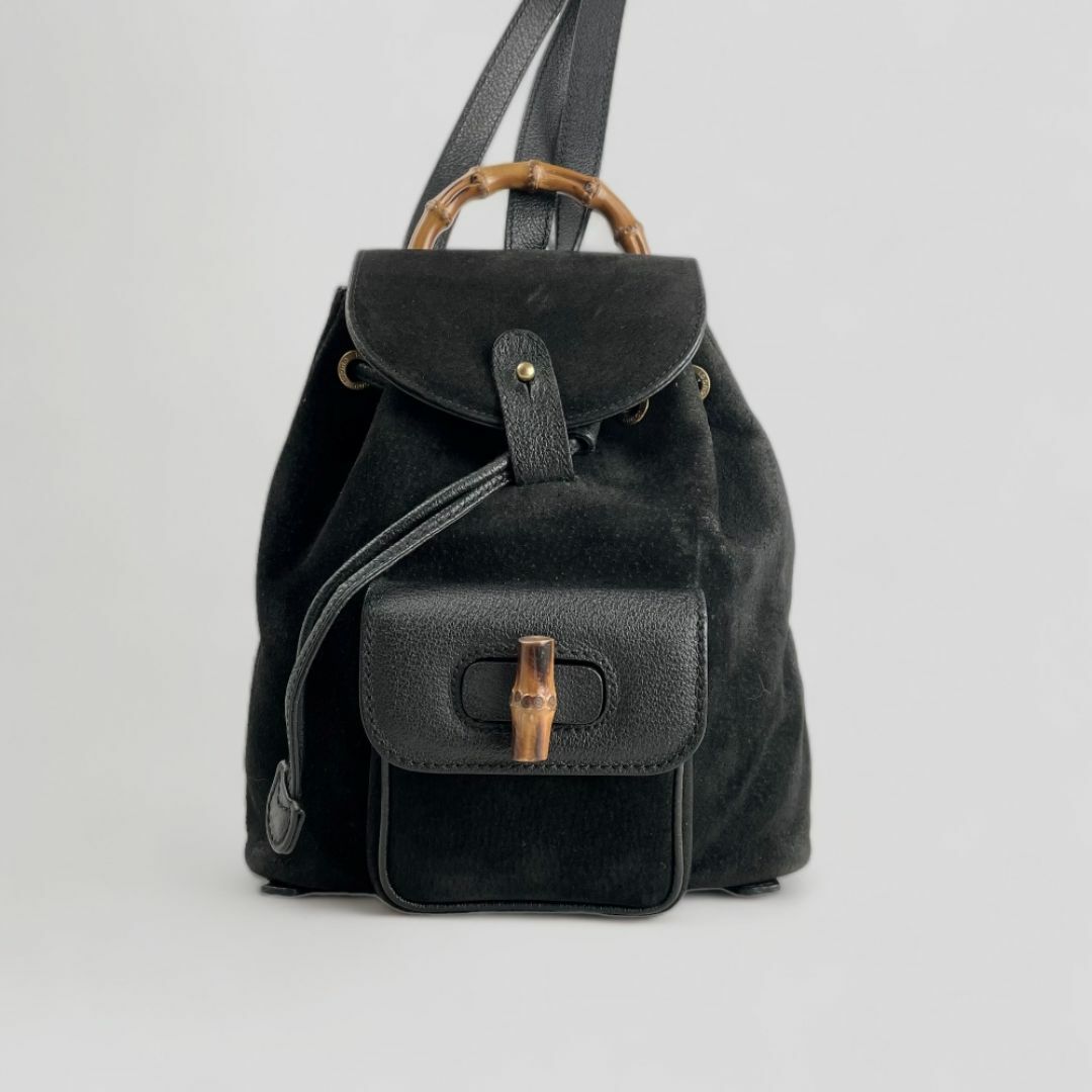 GUCCI - ○GUCCI・グッチ○ バンブー ミニリュック ブラック GUCCI - ○GUCCI・グッチ○ バンブー ミニリュック ブラック