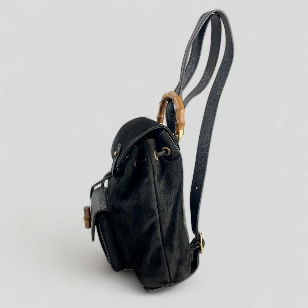 GUCCI - ○GUCCI・グッチ○ バンブー ミニリュック ブラック GUCCI - ○GUCCI・グッチ○ バンブー ミニリュック ブラック