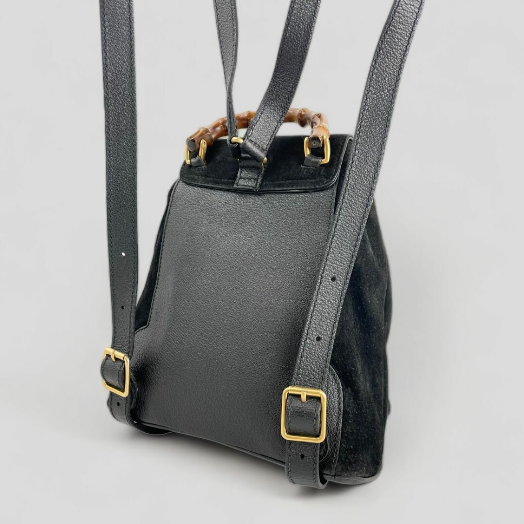GUCCI - ○GUCCI・グッチ○ バンブー ミニリュック ブラック GUCCI - ○GUCCI・グッチ○ バンブー ミニリュック ブラック