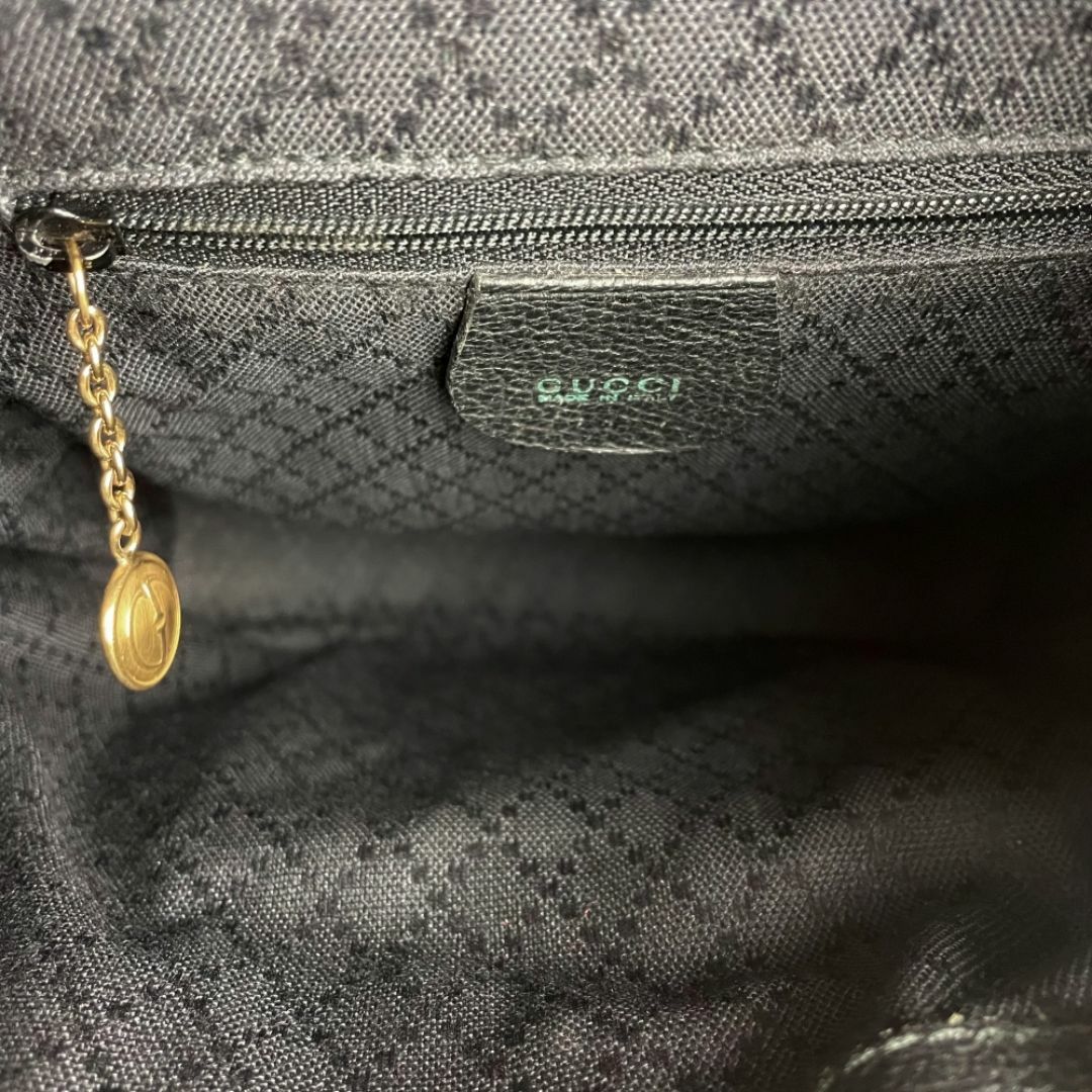GUCCI - ○GUCCI・グッチ○ バンブー ミニリュック ブラック GUCCI - ○GUCCI・グッチ○ バンブー ミニリュック ブラック