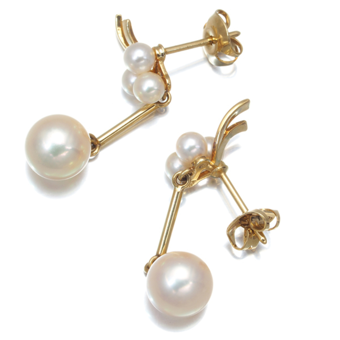MIKIMOTO - ミキモト ピアス パール 真珠 3.7-7.5mm K18YG の MIKIMOTO - ミキモト ピアス パール 真珠 3.7-7.5mm K18YG の