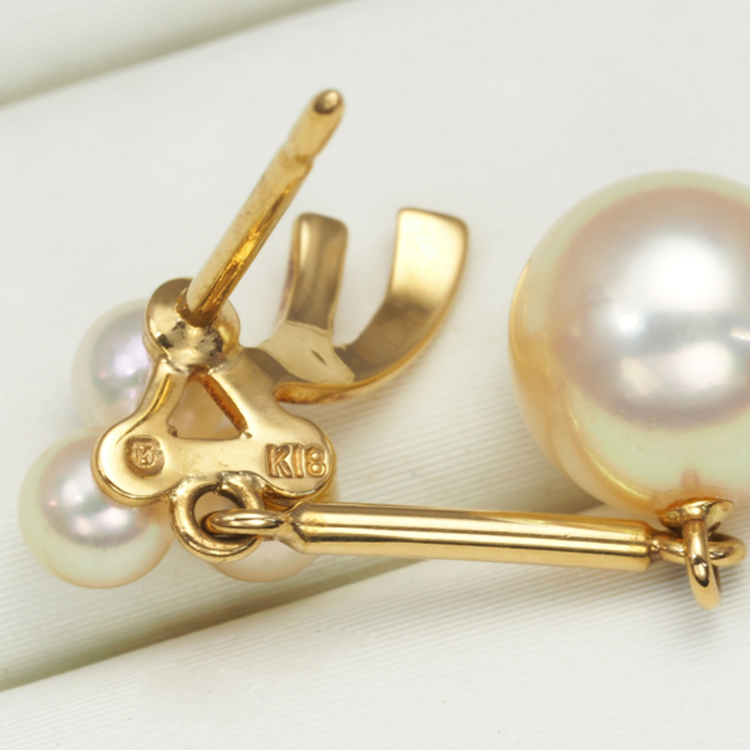 MIKIMOTO - ミキモト ピアス パール 真珠 3.7-7.5mm K18YG の MIKIMOTO - ミキモト ピアス パール 真珠 3.7-7.5mm K18YG の