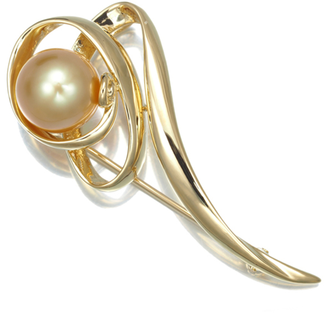 TASAKI - TASAKI タサキ ブローチ ゴールデンパール 真珠 9.8mm TASAKI - TASAKI タサキ ブローチ ゴールデンパール 真珠 9.8mm