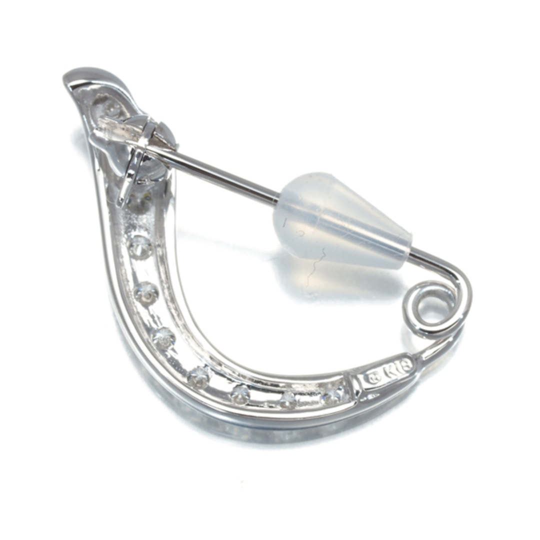 MIKIMOTO - ミキモト ブローチ ダイヤ ダイヤモンド K18WG の MIKIMOTO - ミキモト ブローチ ダイヤ ダイヤモンド K18WG の