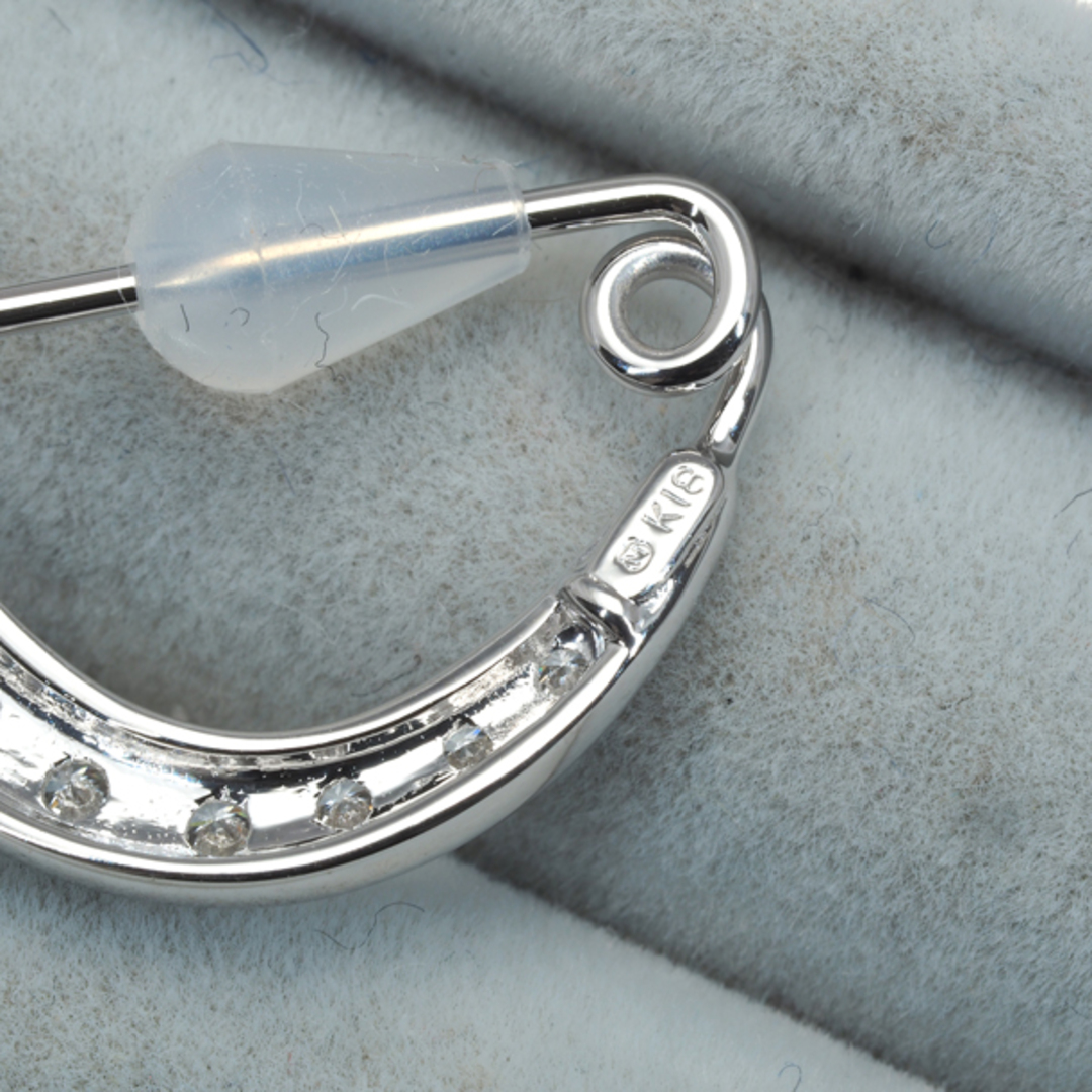 MIKIMOTO - ミキモト ブローチ ダイヤ ダイヤモンド K18WG の MIKIMOTO - ミキモト ブローチ ダイヤ ダイヤモンド K18WG の