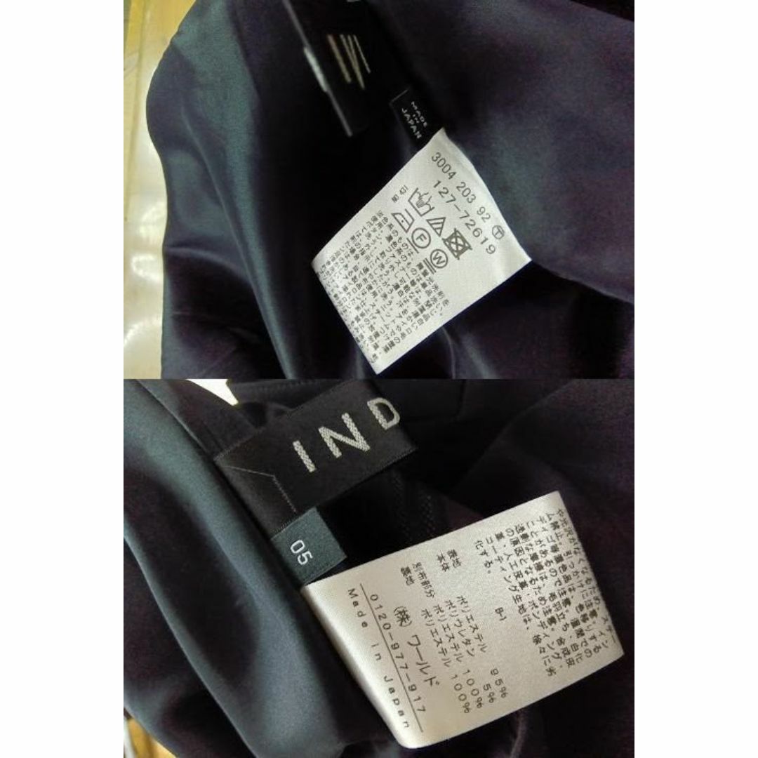 INDIVI - 美品☆INDIVI /インディヴィ ◎黒 ノーカラー スカート INDIVI - 美品☆INDIVI /インディヴィ ◎黒 ノーカラー スカート