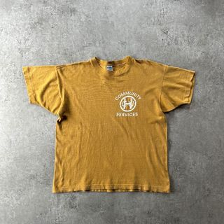 チャンピオン(Champion)の70s チャンピオン ヴィンテージtシャツ USA製 L マスタード(Tシャツ/カットソー(半袖/袖なし))