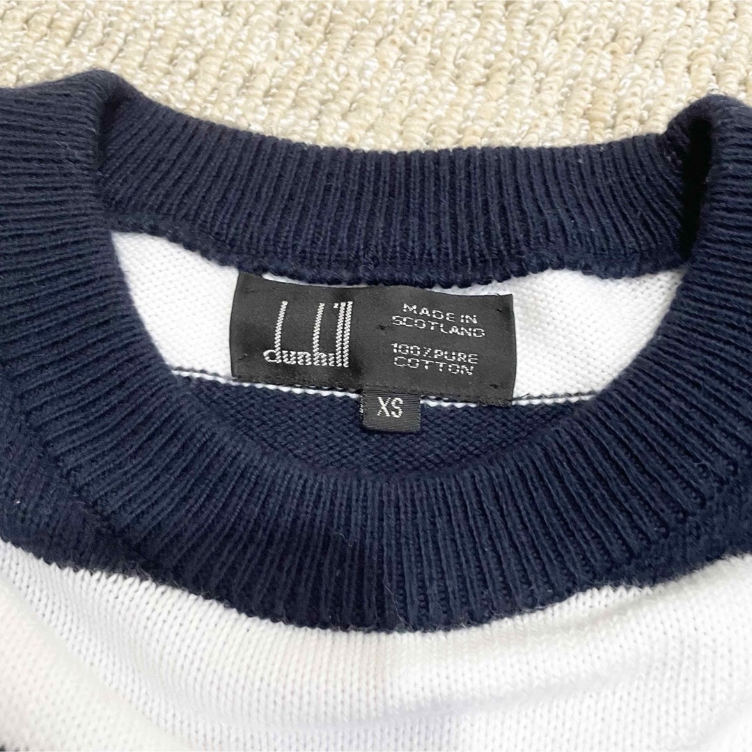 Dunhill - サイズM ダンヒル 長袖コットンニット 黒 白 刺繍 Dunhill - サイズM ダンヒル 長袖コットンニット 黒 白 刺繍