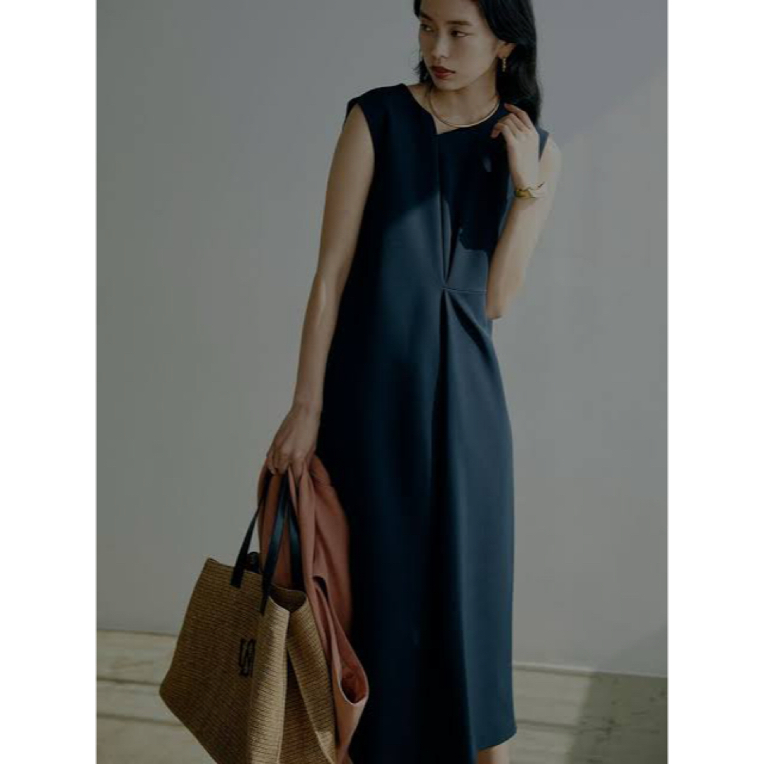 Ameri VINTAGE - OTONA SHORT JACKET SET UP DRESS ネイビー Mの Ameri VINTAGE - OTONA SHORT JACKET SET UP DRESS ネイビー Mの